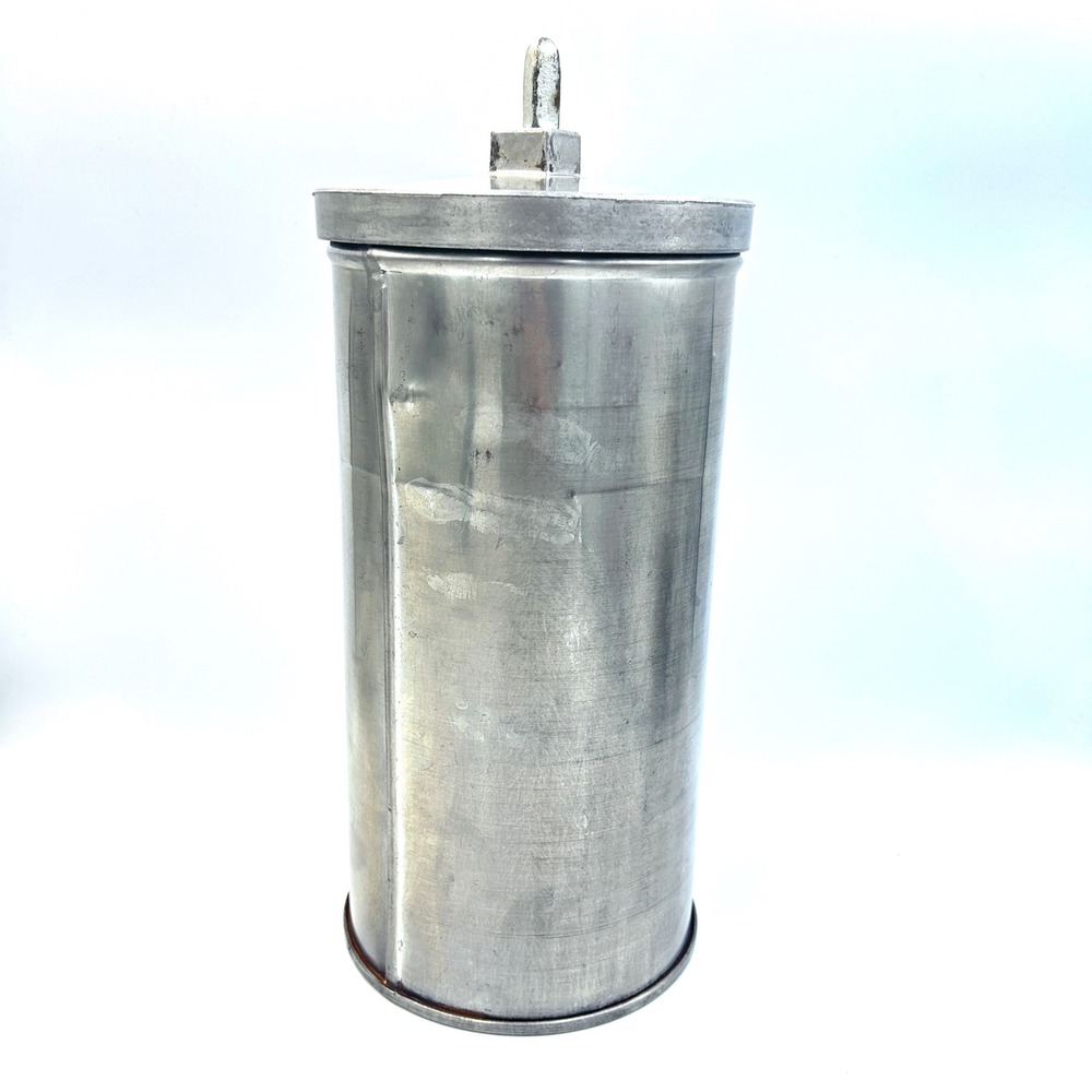 Vintage White Mountain Ice Cream Maker Canister Dasher Lid 4 Qt 4-38ALU3 Silver